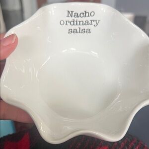 Mud Pie White Ceramic Dip Bowl